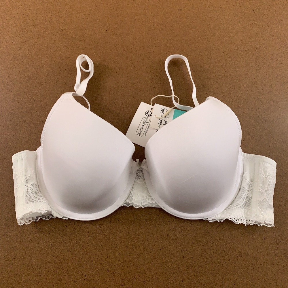 Dorina Womens Size 36C White Adele Underwire Lightly Lined T-Shirt Bra NWT